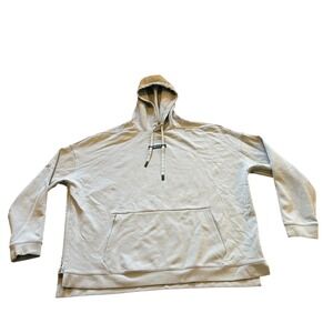 BYLT Premium Basics Mens XL Oversized Side Zip Hoodie Light Gray Sweatshirt